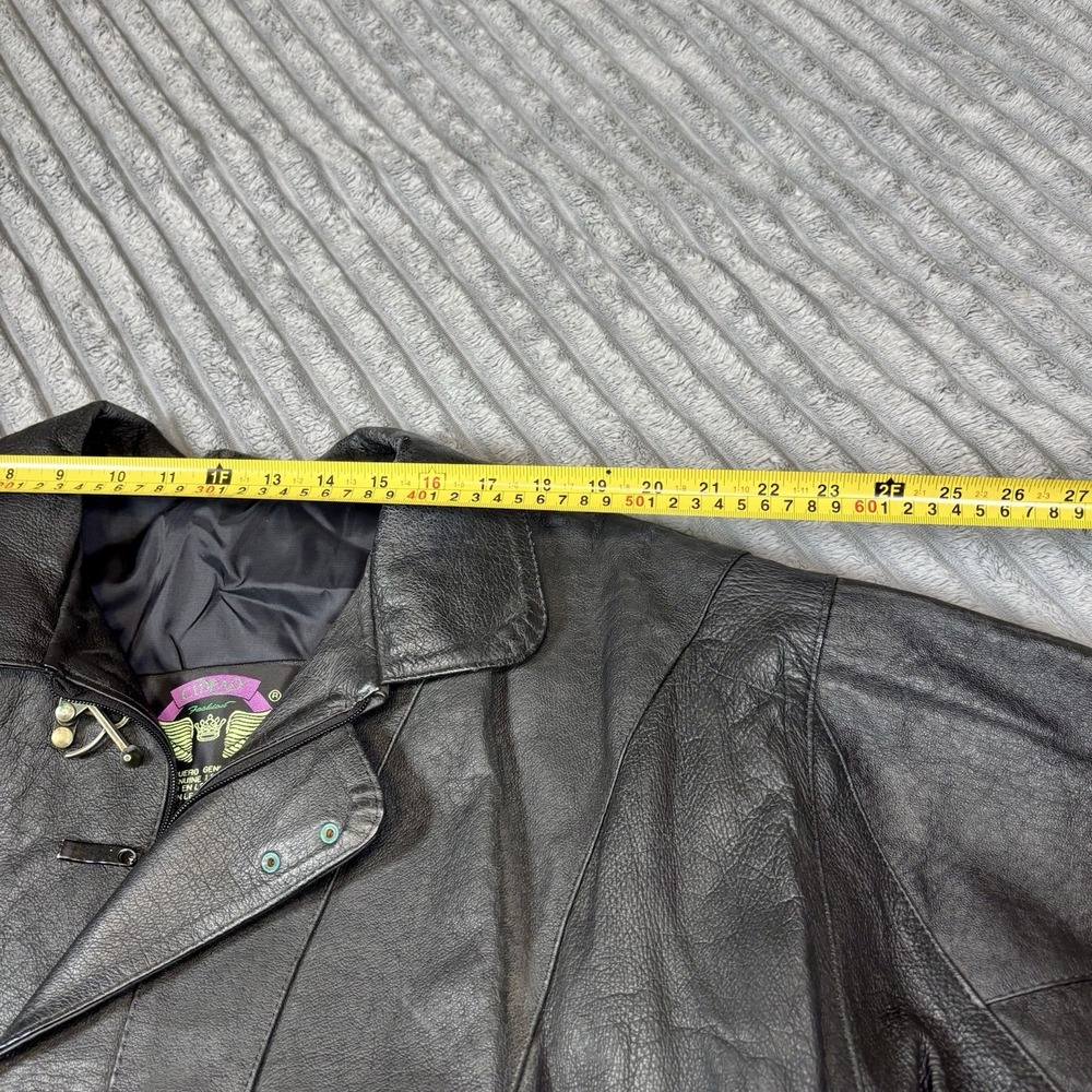 CIDPAO Men's Genuine Leather Jacket‎ L Coat Black Zip Snap Made in Mexico - Picture 10 of 16